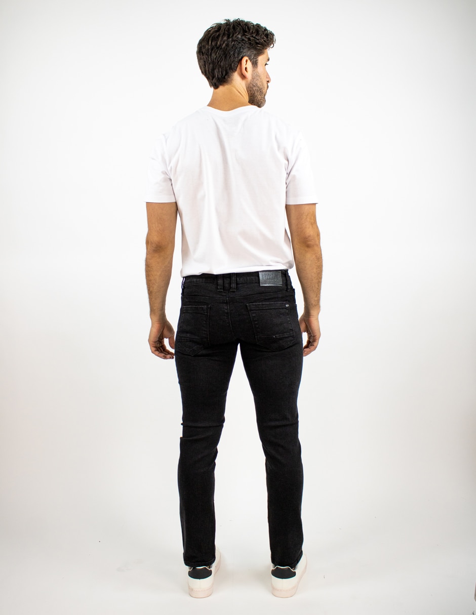 Jeans slim deslavado para hombre 4