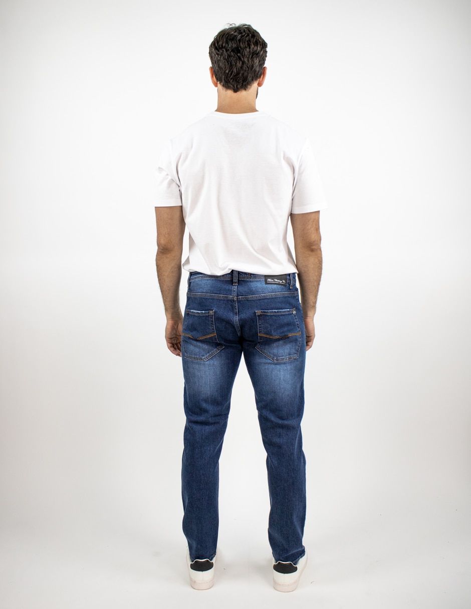 Jeans slim deslavado para hombre 2