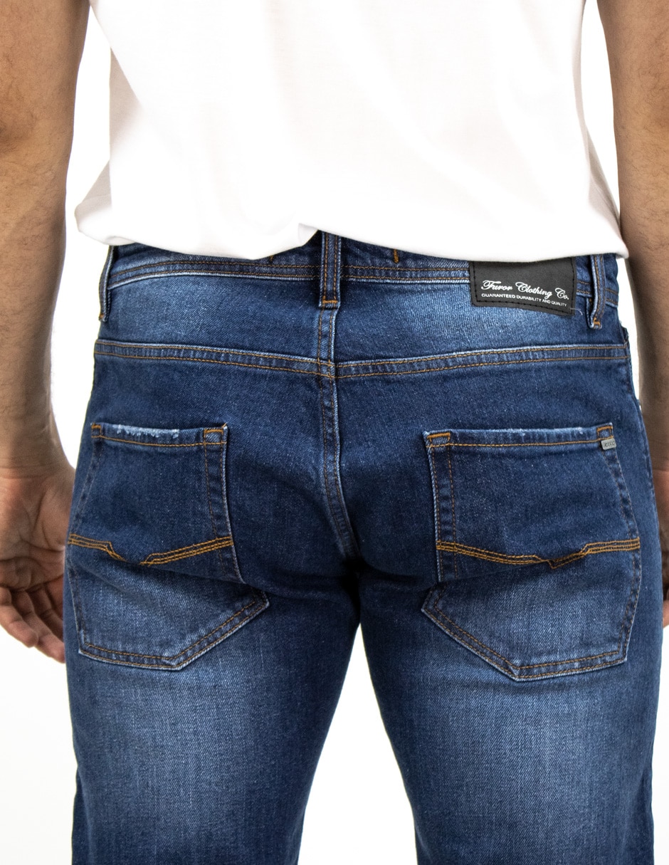 Jeans slim deslavado para hombre 4