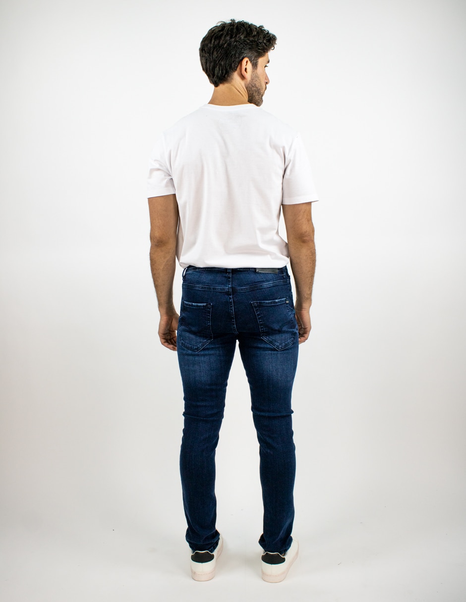 Jeans straight deslavado para hombre 2
