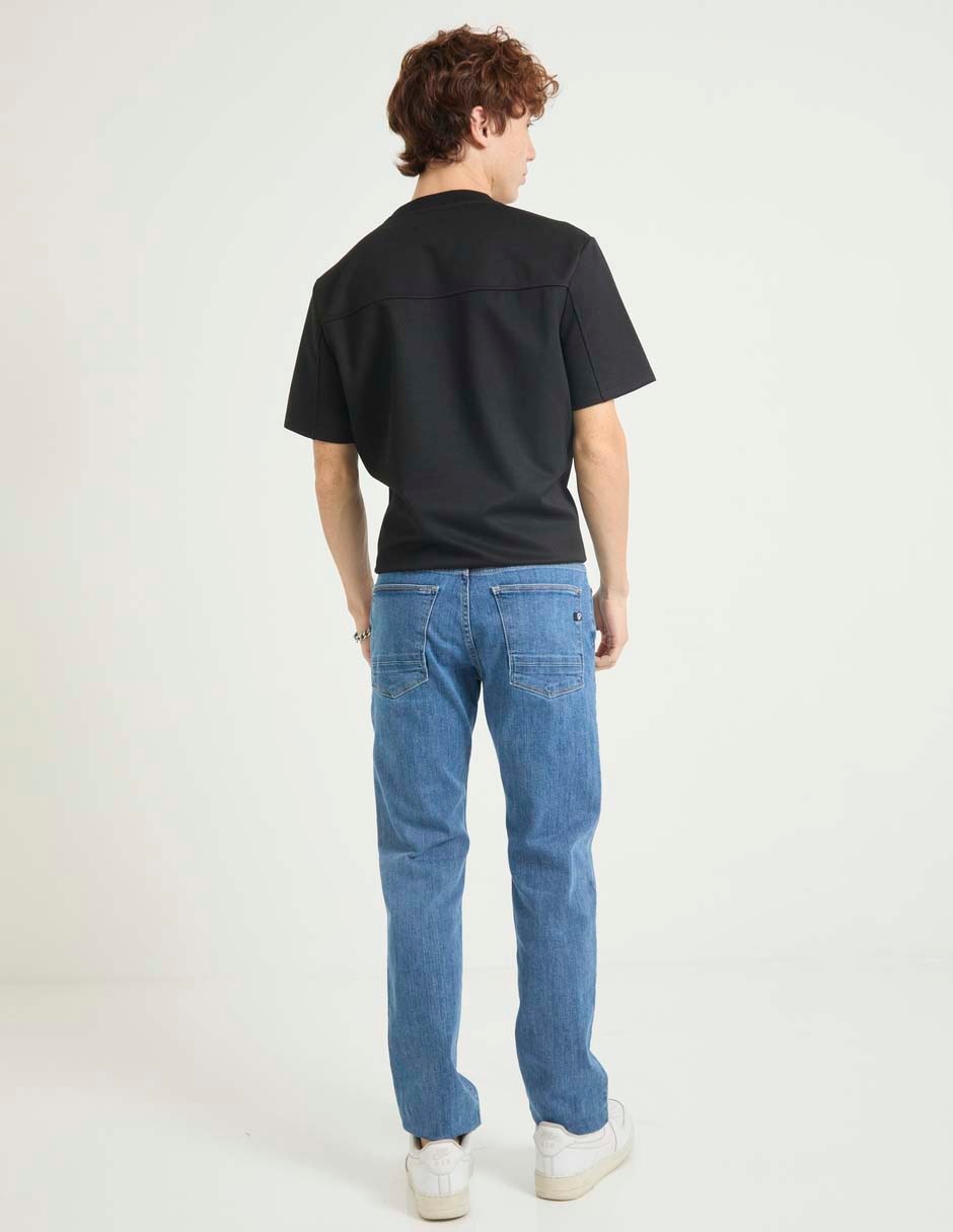 Jeans straight lavado medio para hombre 2