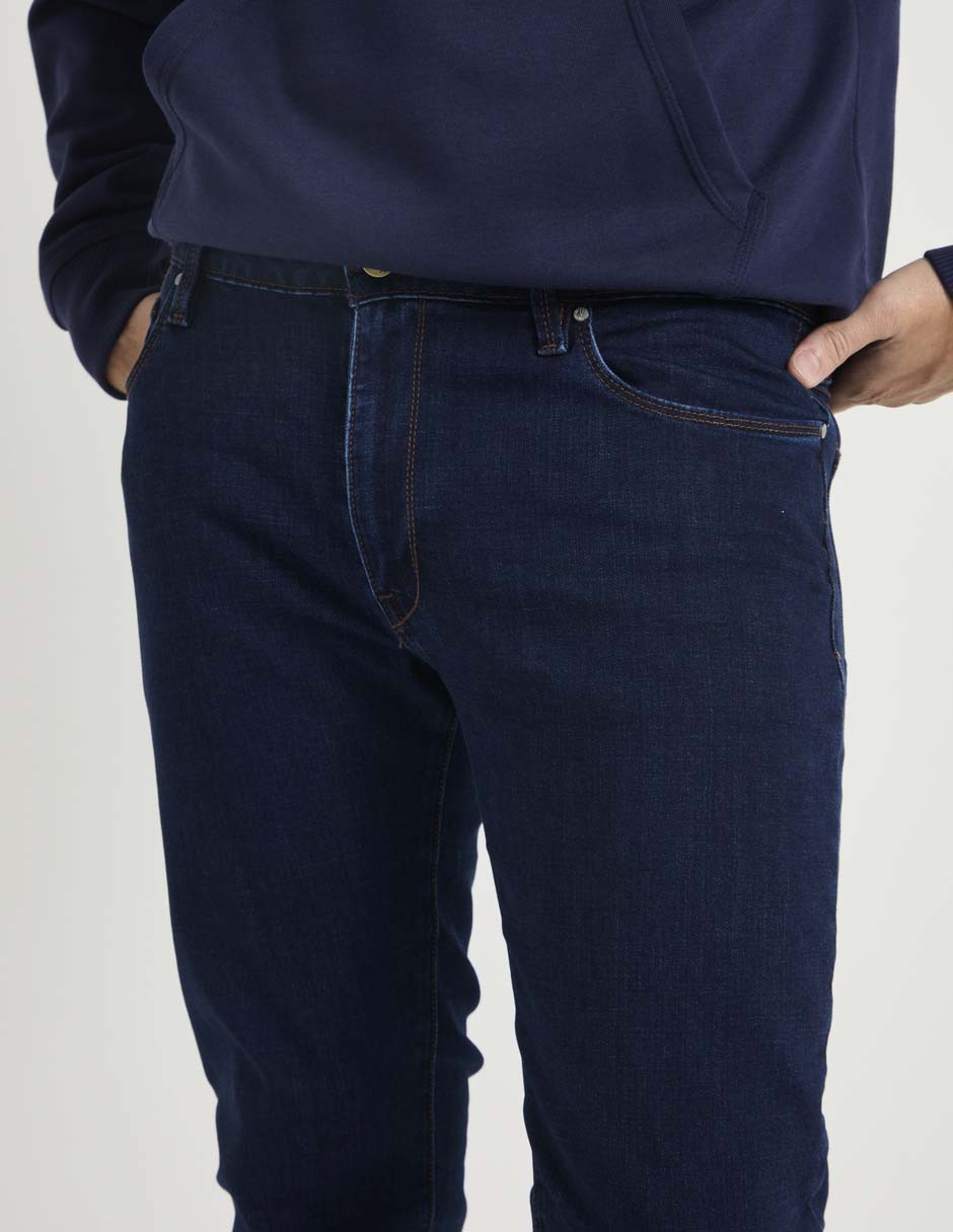 Jeans slim lavado obscuro para hombre 4