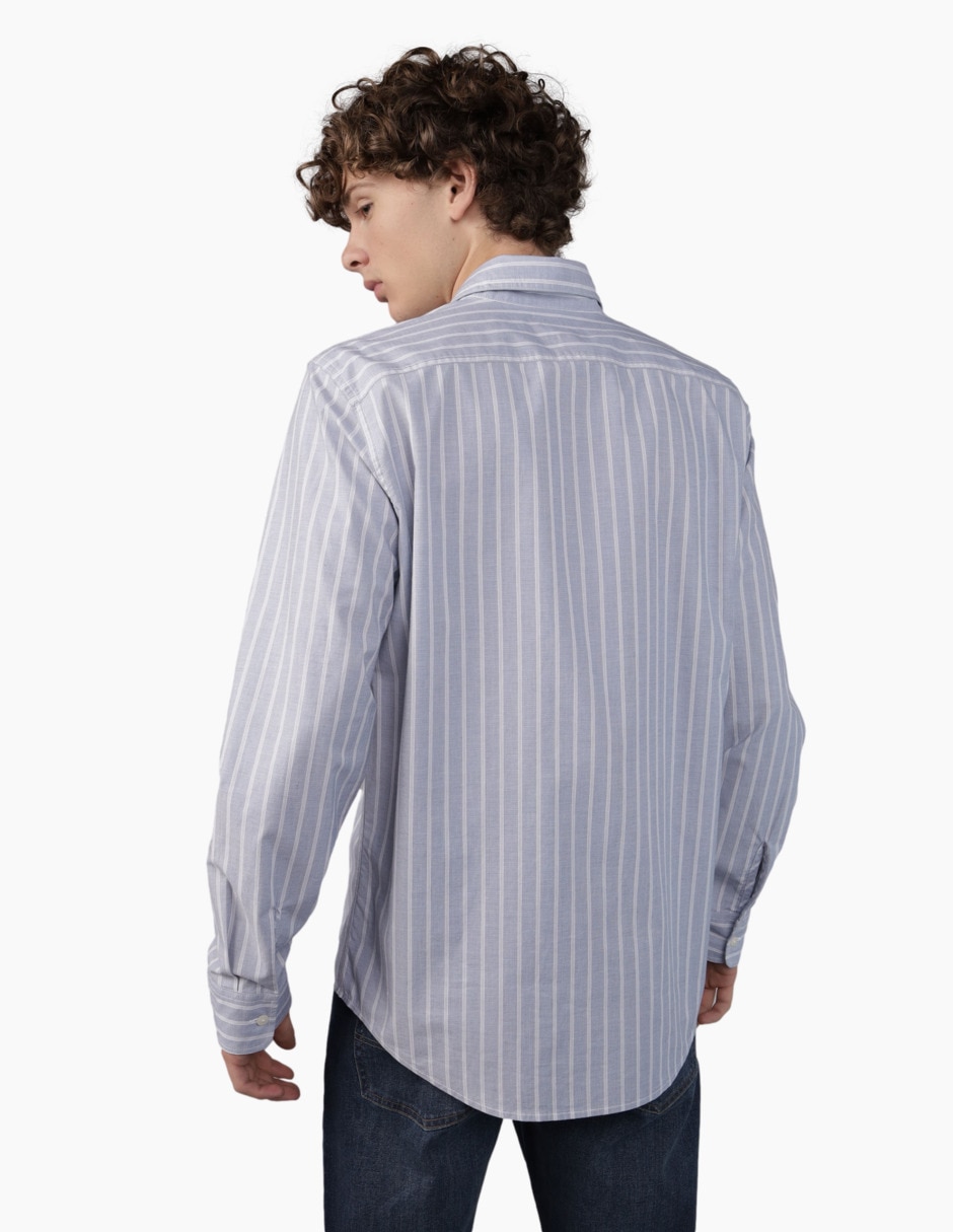 Camisa casual de algodón manga larga para hombre 4