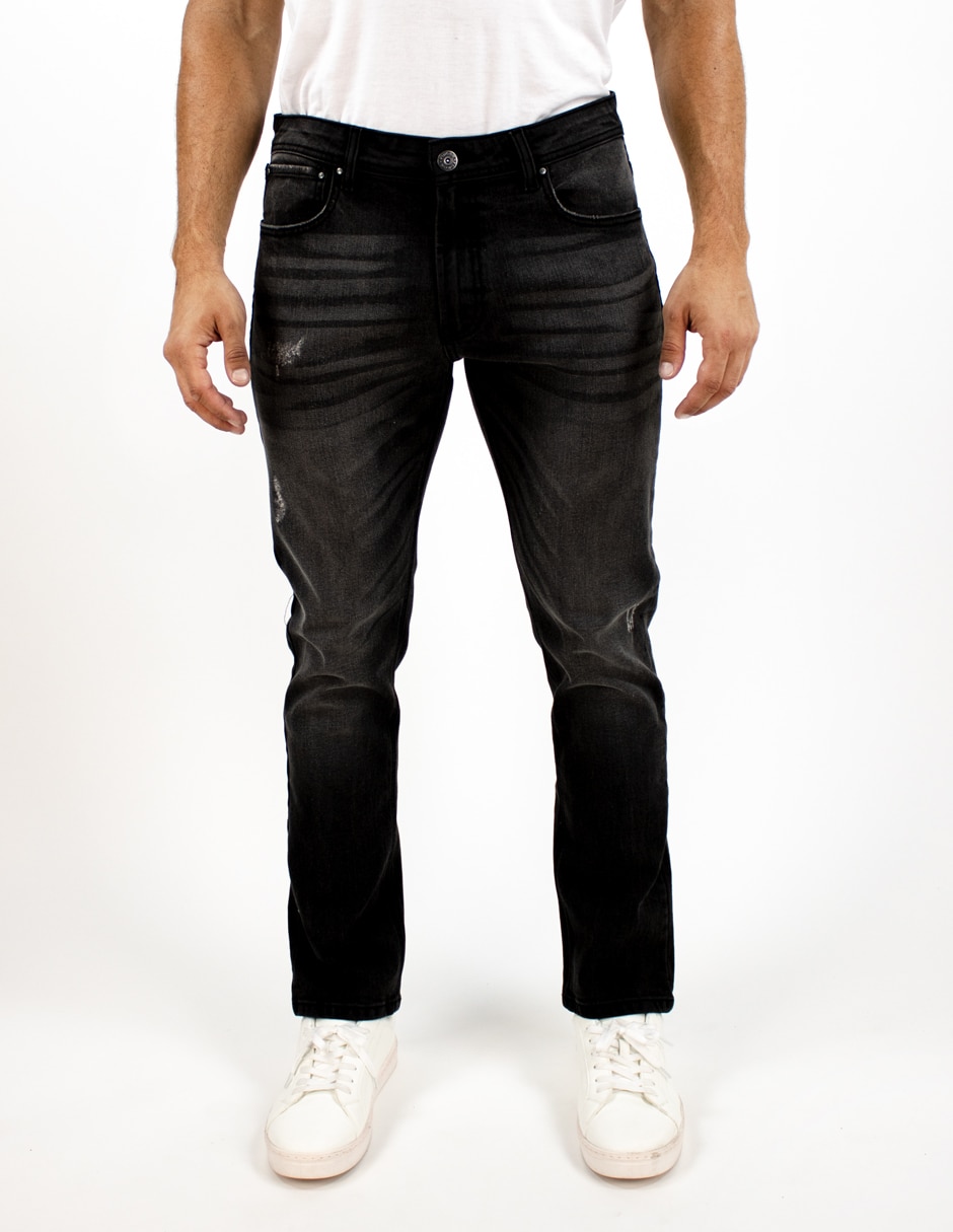 Jeans straight deslavado para hombre Jeans straight deslavado para hombre