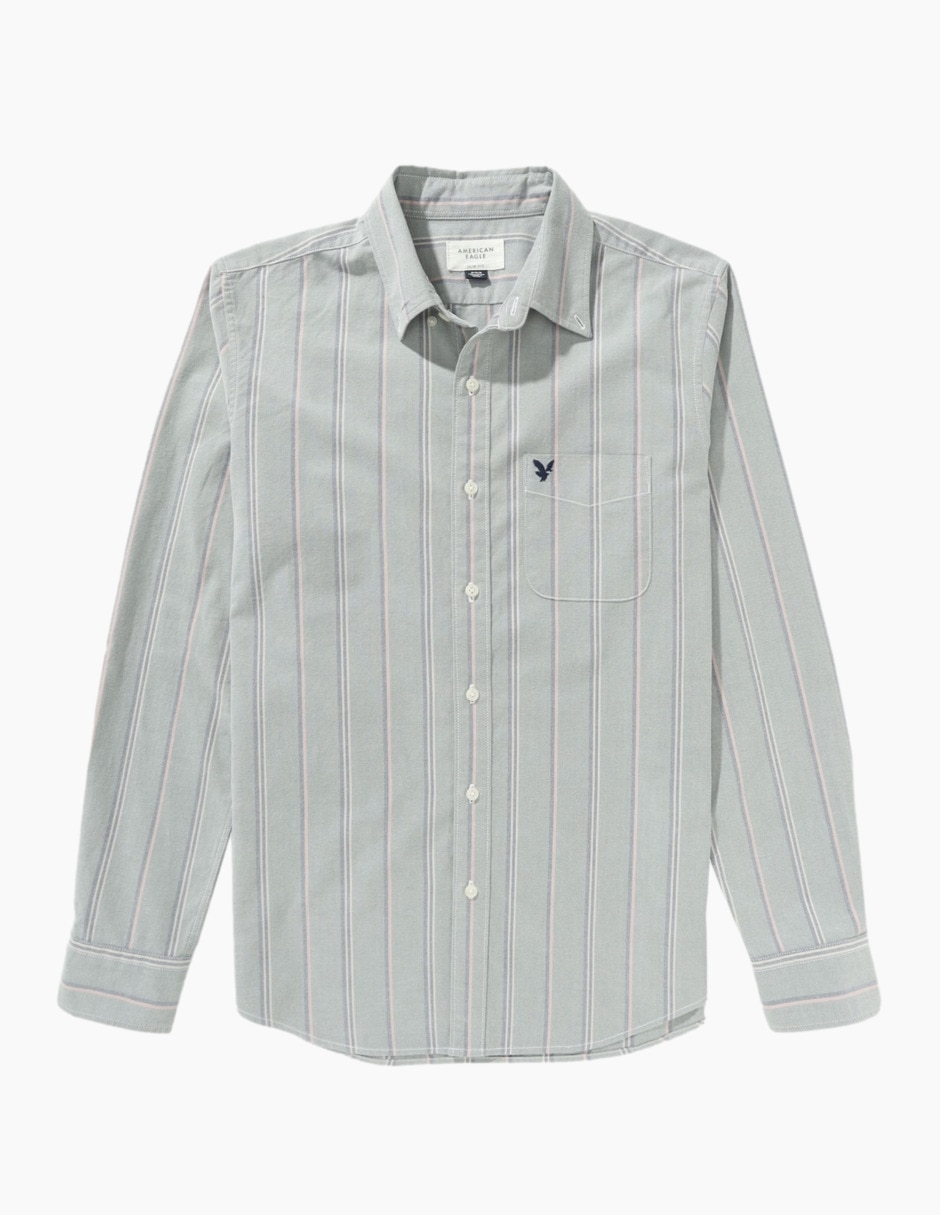 Camisa casual de algodón manga larga para hombre 3