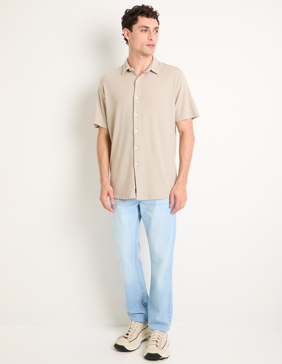 Camisa casual de algodón manga corta para hombre 3
