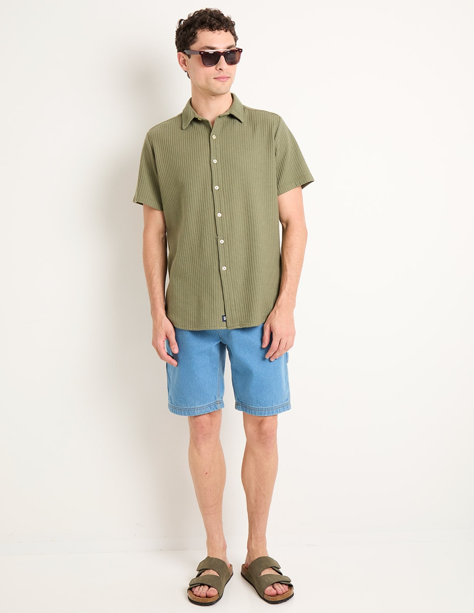 Camisa casual manga corta para hombre 3