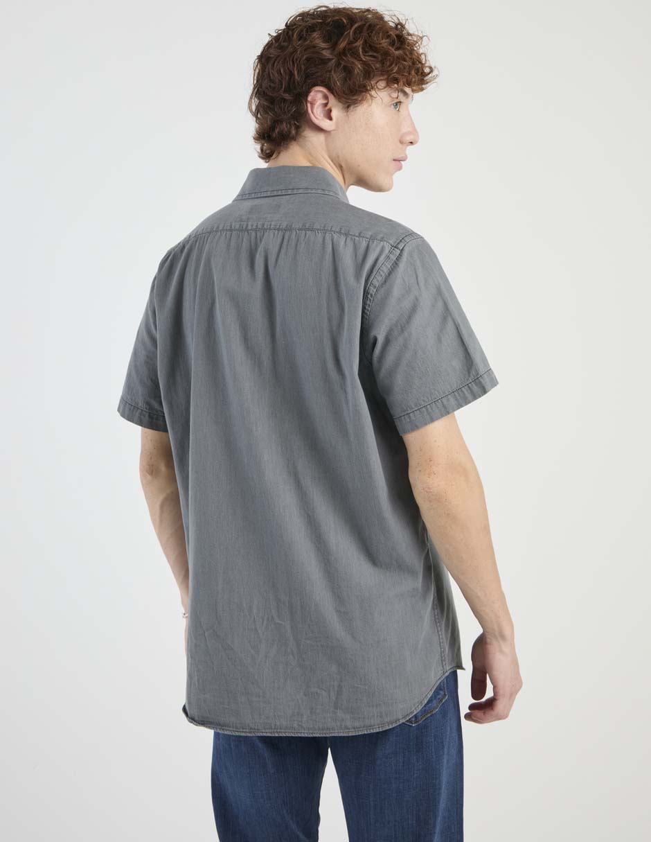 Camisa casual de algodón manga corta para hombre 2