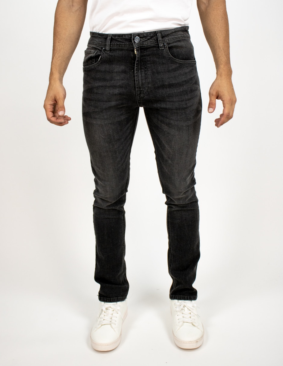 Jeans straigt deslavado para hombre