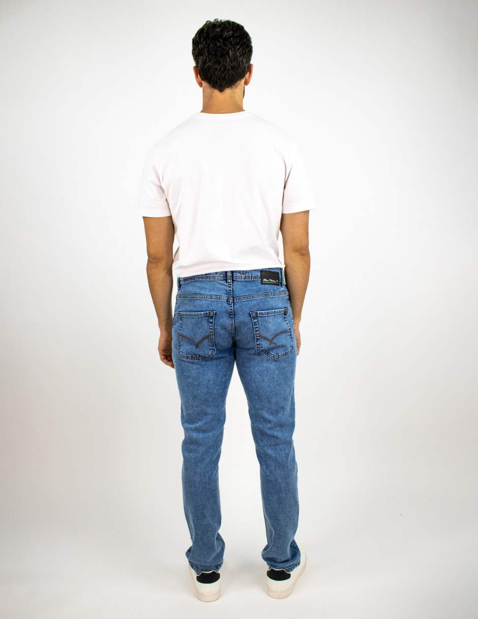 Jeans straigt deslavado para hombre 2