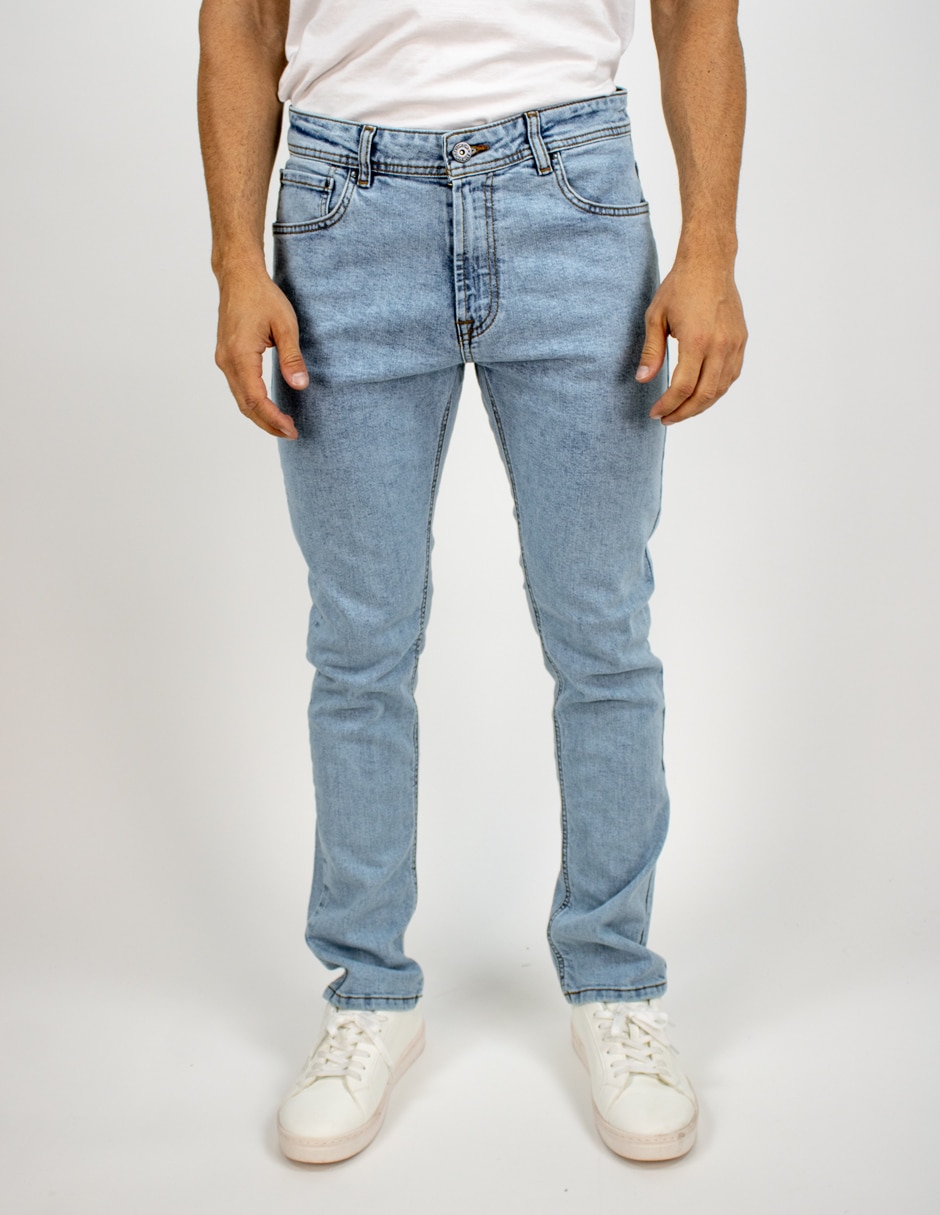 Jeans straigt deslavado para hombre
