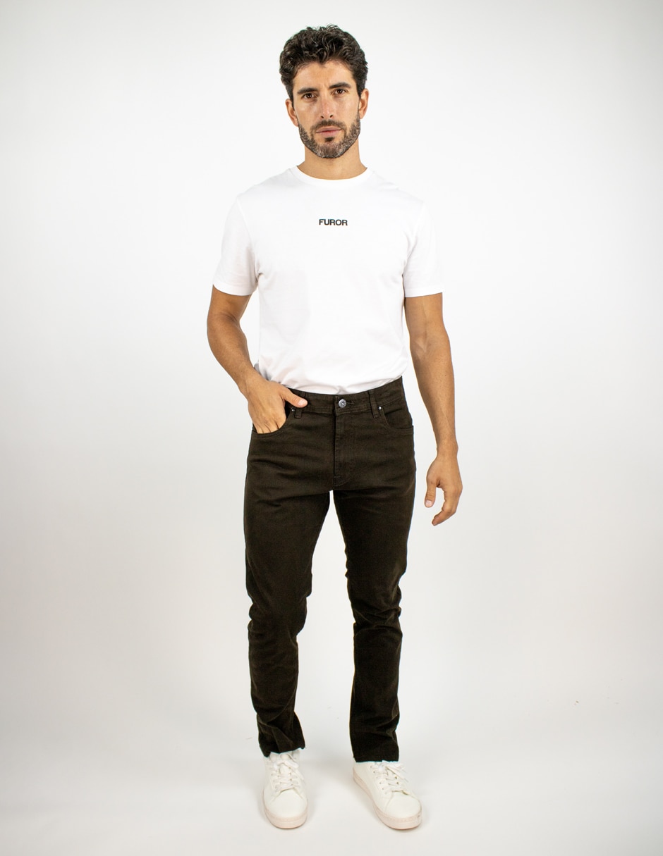 Pantalón recto de algodón para hombre 3