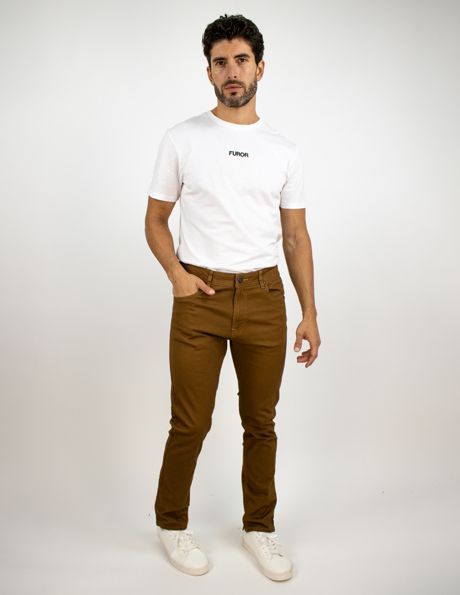 Pantalón recto de algodón para hombre 3