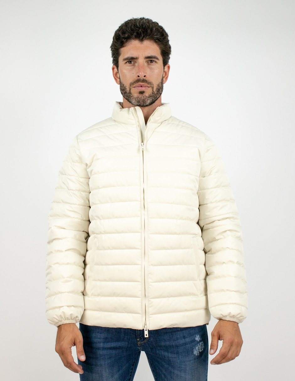 Chamarra acolchada con bolsillos para hombre