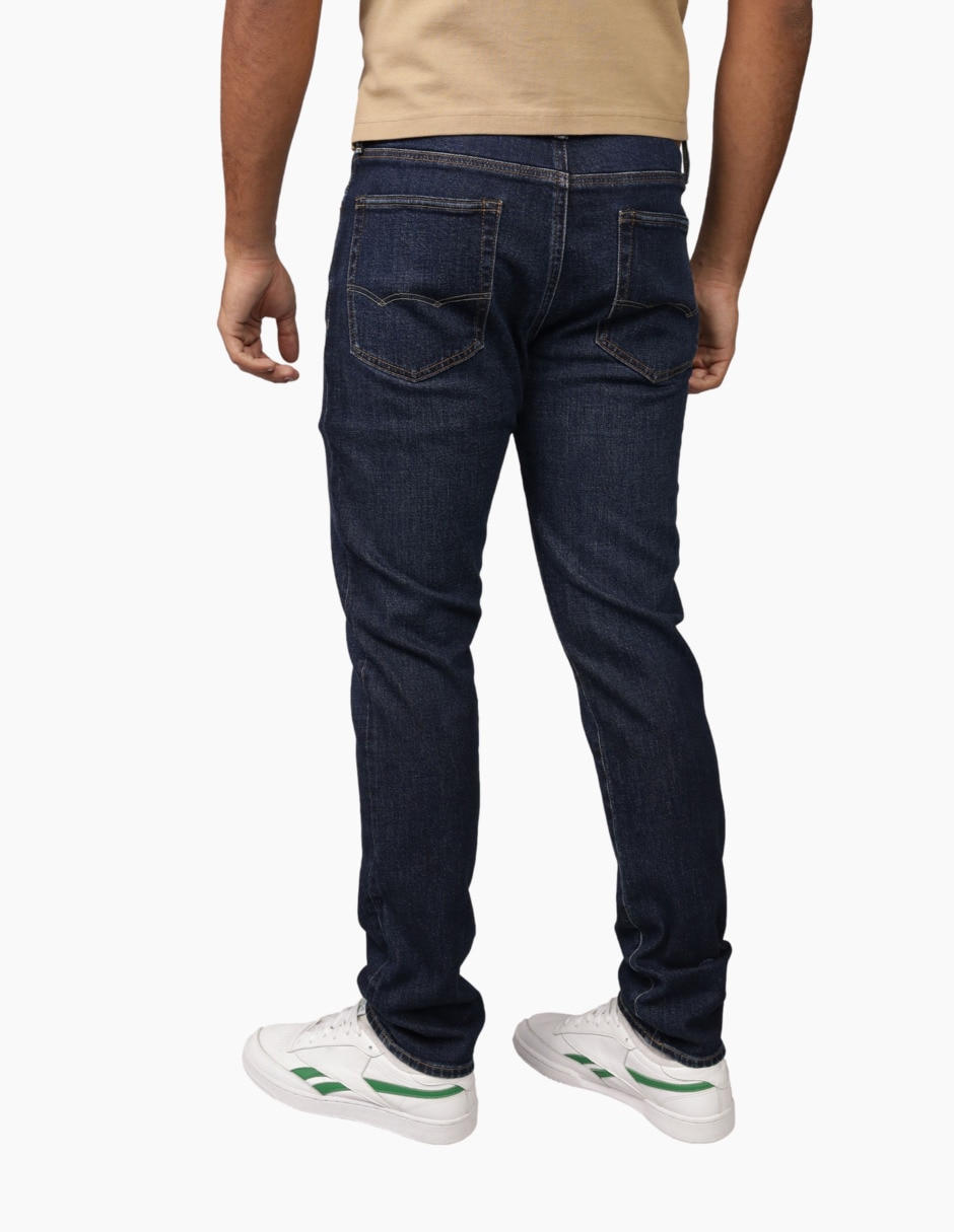 Jeans slim lavado obscuro para hombre 2