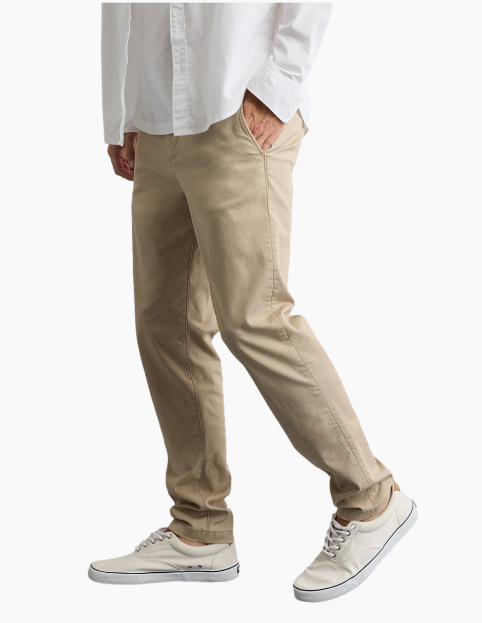 Pantalón chino slim de algodón para hombre Pantalón chino slim de algodón para hombre