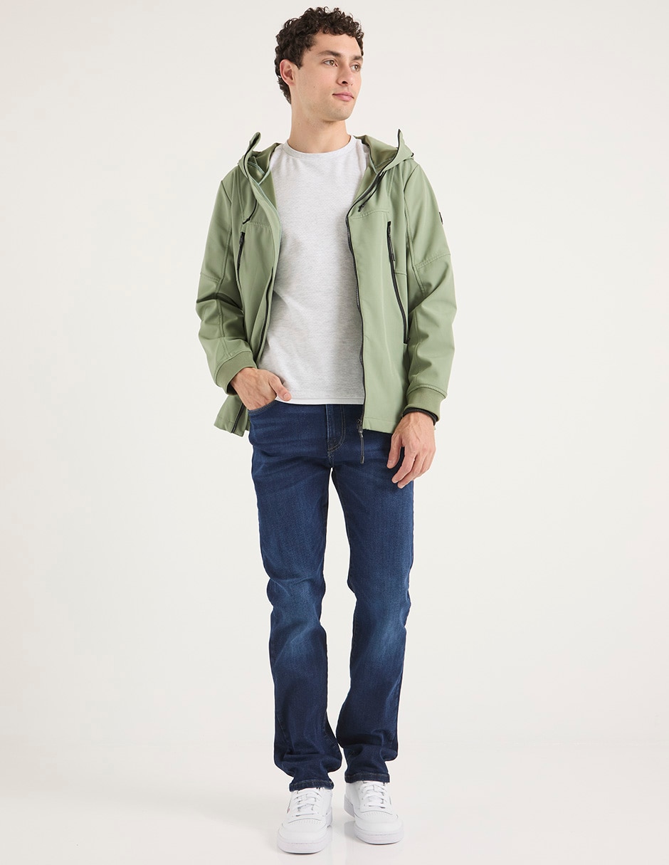 Jeans straight deslavado para hombre 3