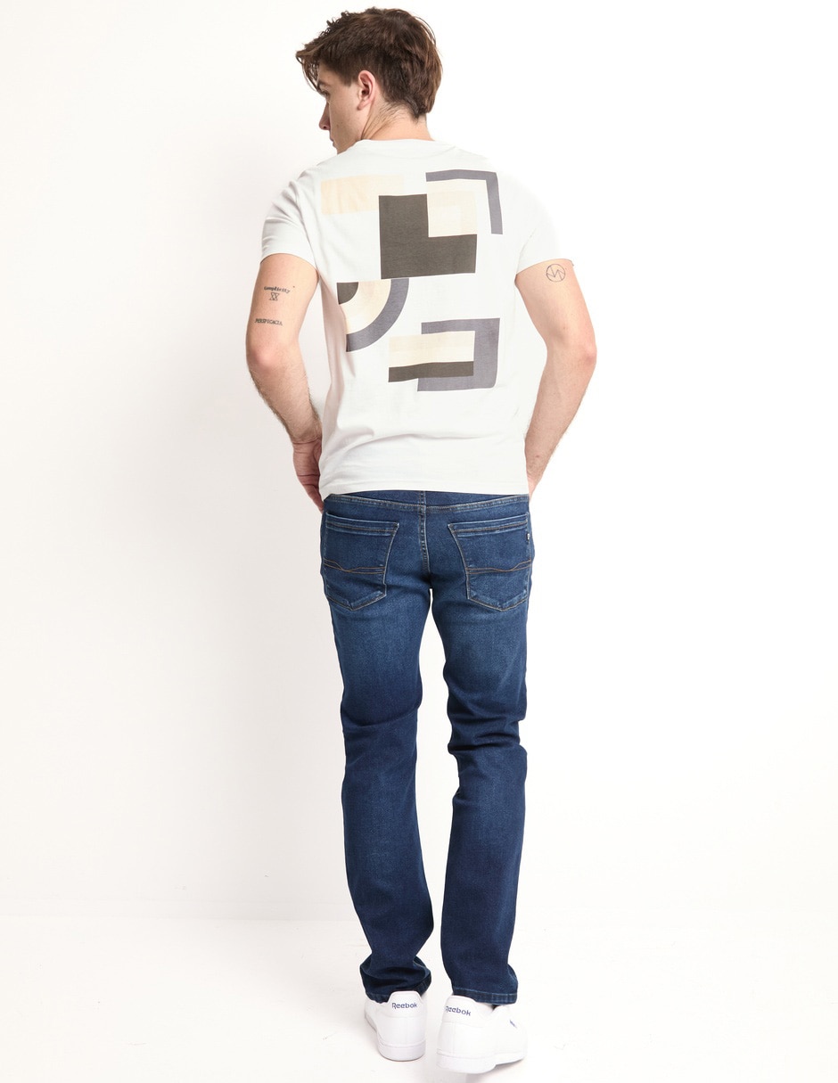 Jeans slim deslavado para hombre 2