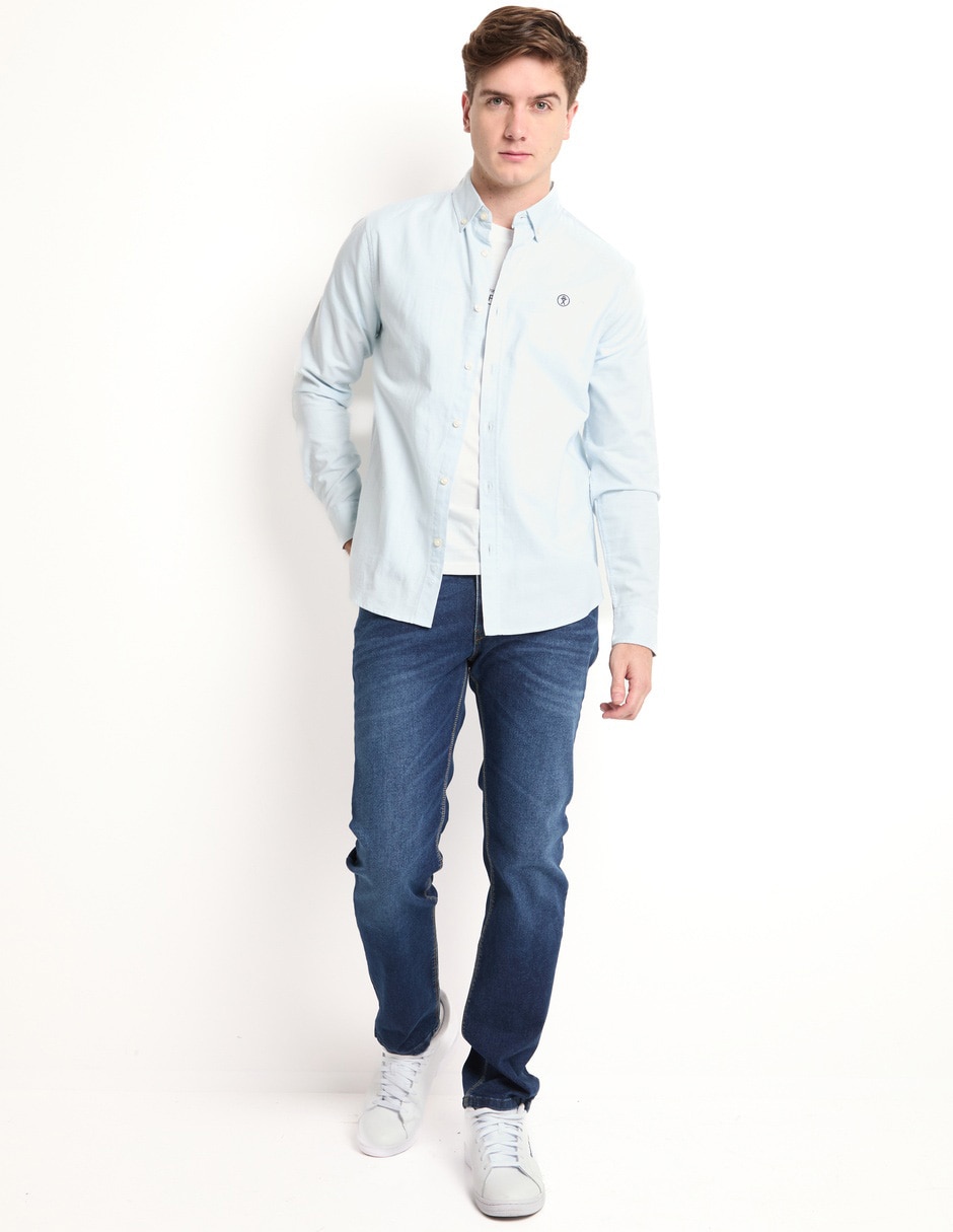 Jeans slim deslavado para hombre 3