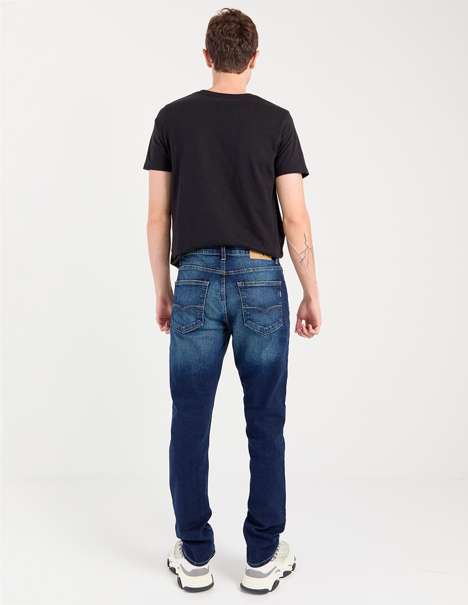 Jeans slim deslavado para hombre 2