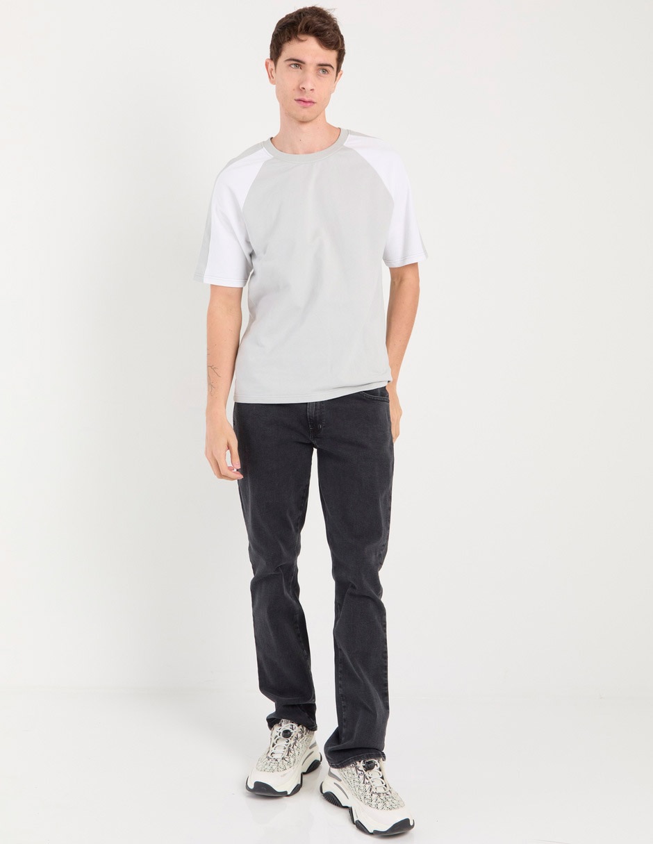 Jeans straight lavado obscuro para hombre 3