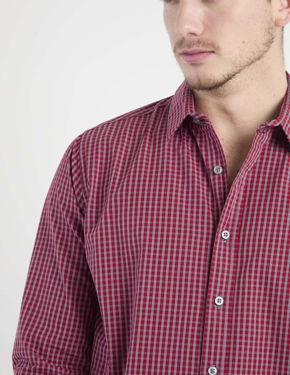 Camisa casual manga larga para hombre 4