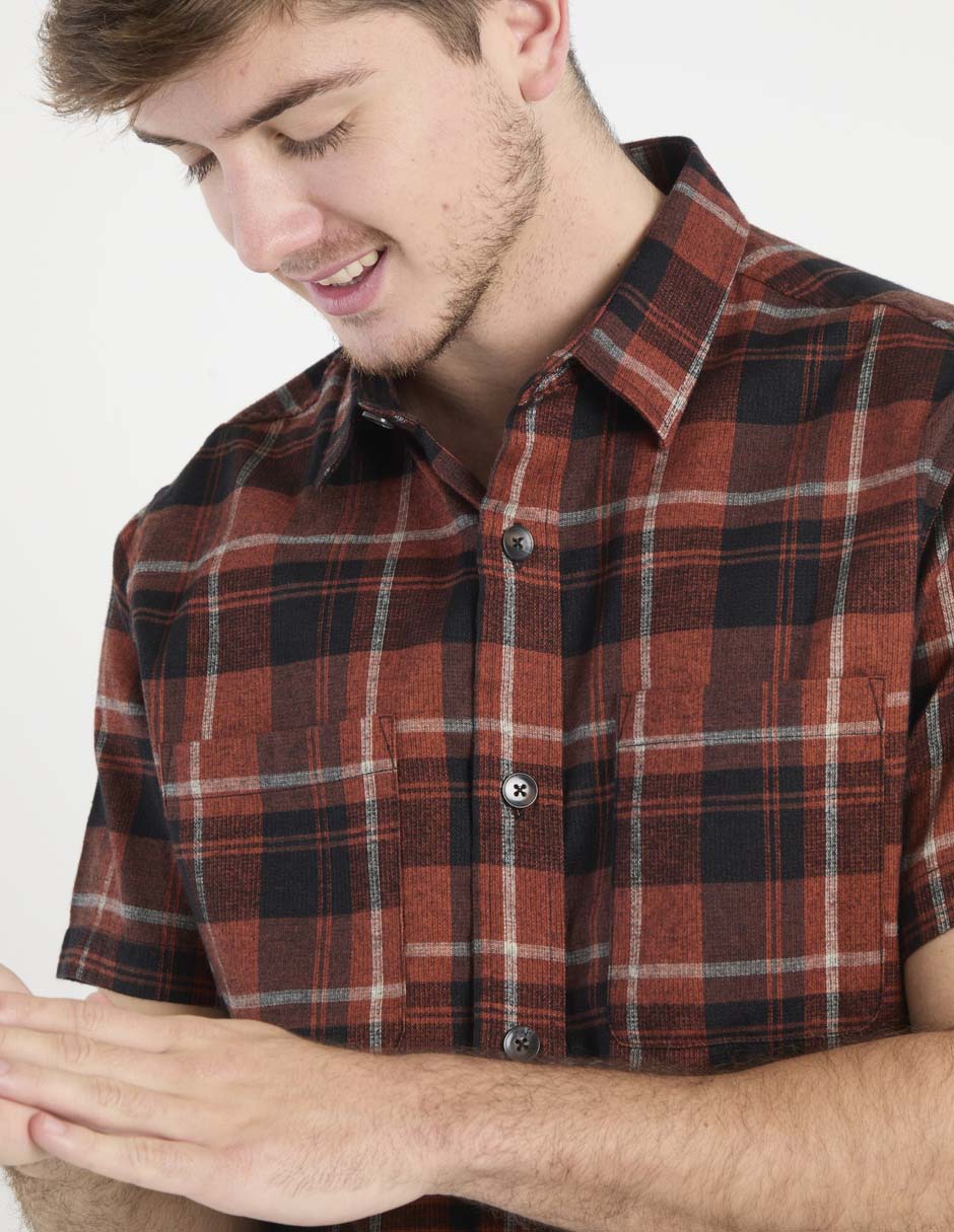 Camisa casual manga corta para hombre 4