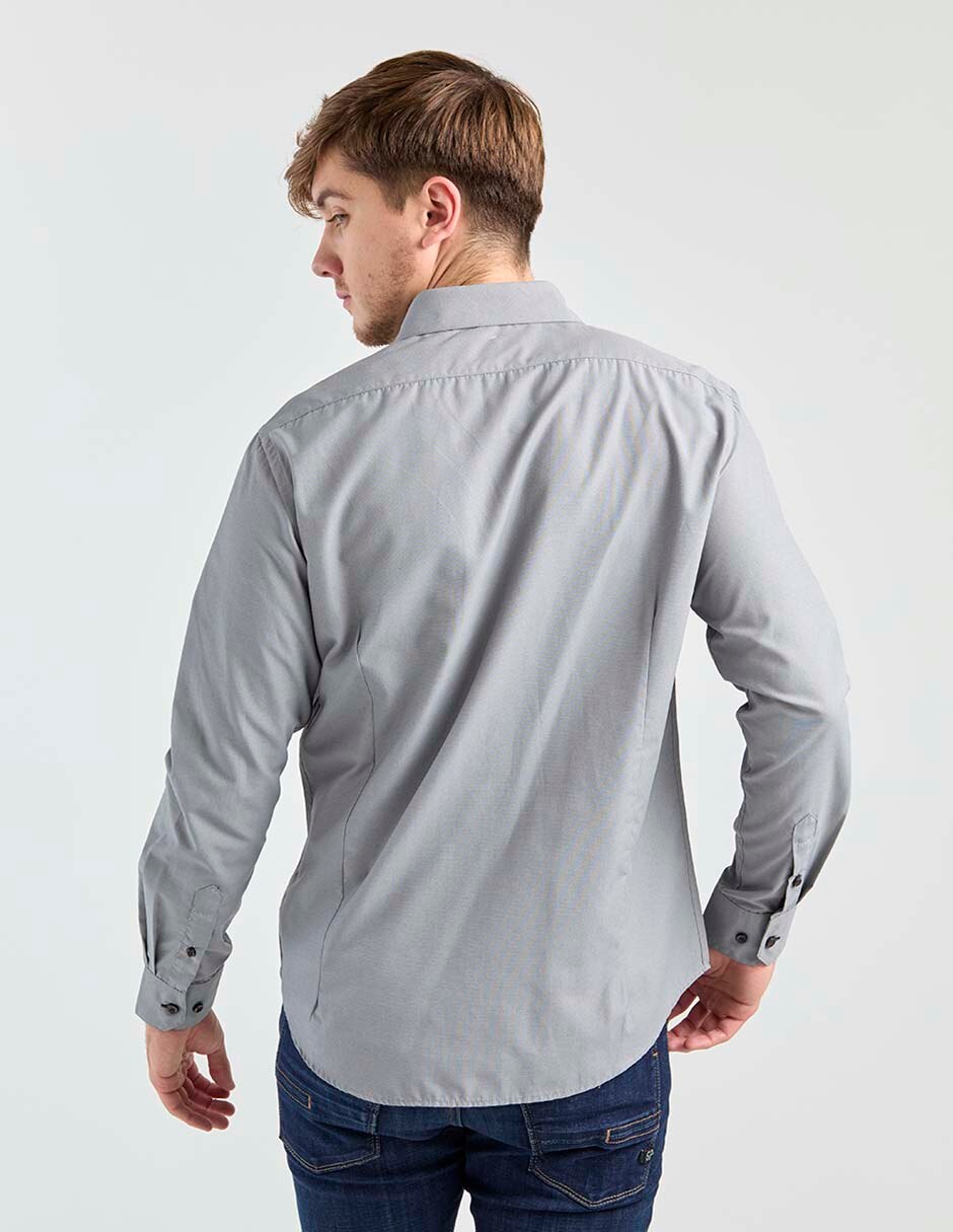Camisa casual manga larga para hombre 2