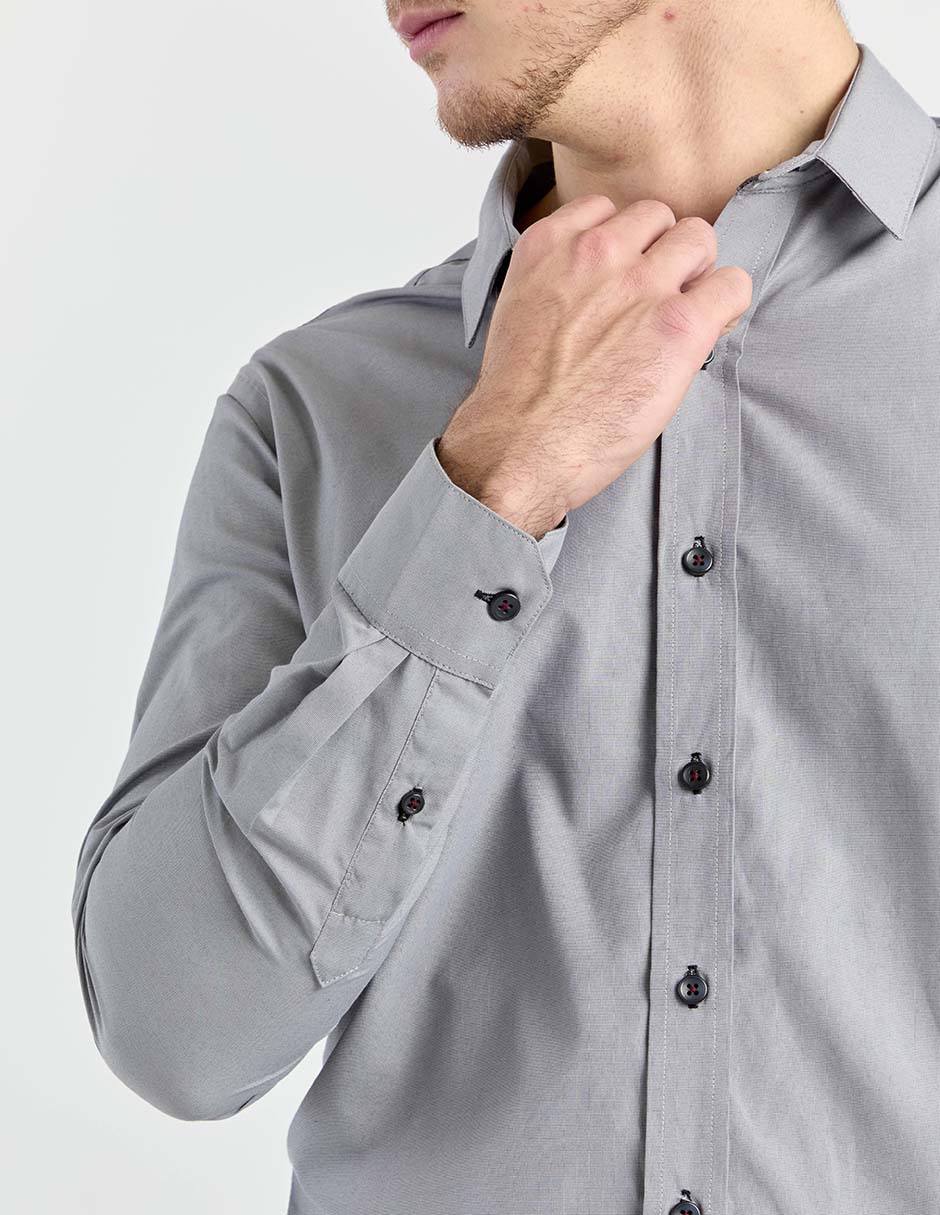 Camisa casual manga larga para hombre 4