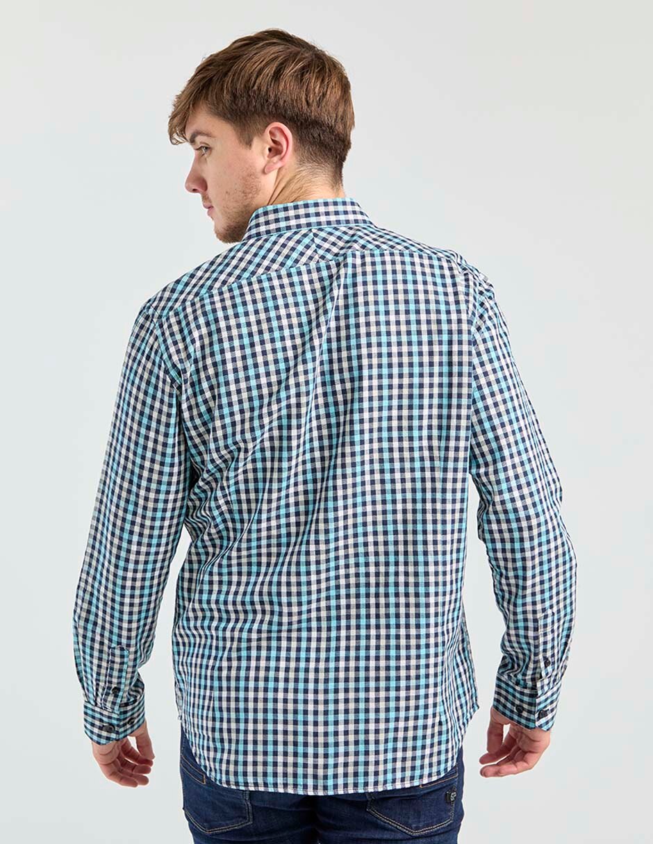Camisa casual de algodón manga larga para hombre 2