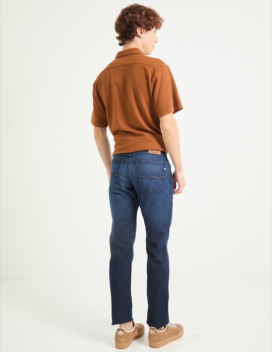 Jeans skinny lavado stone wash para hombre 2