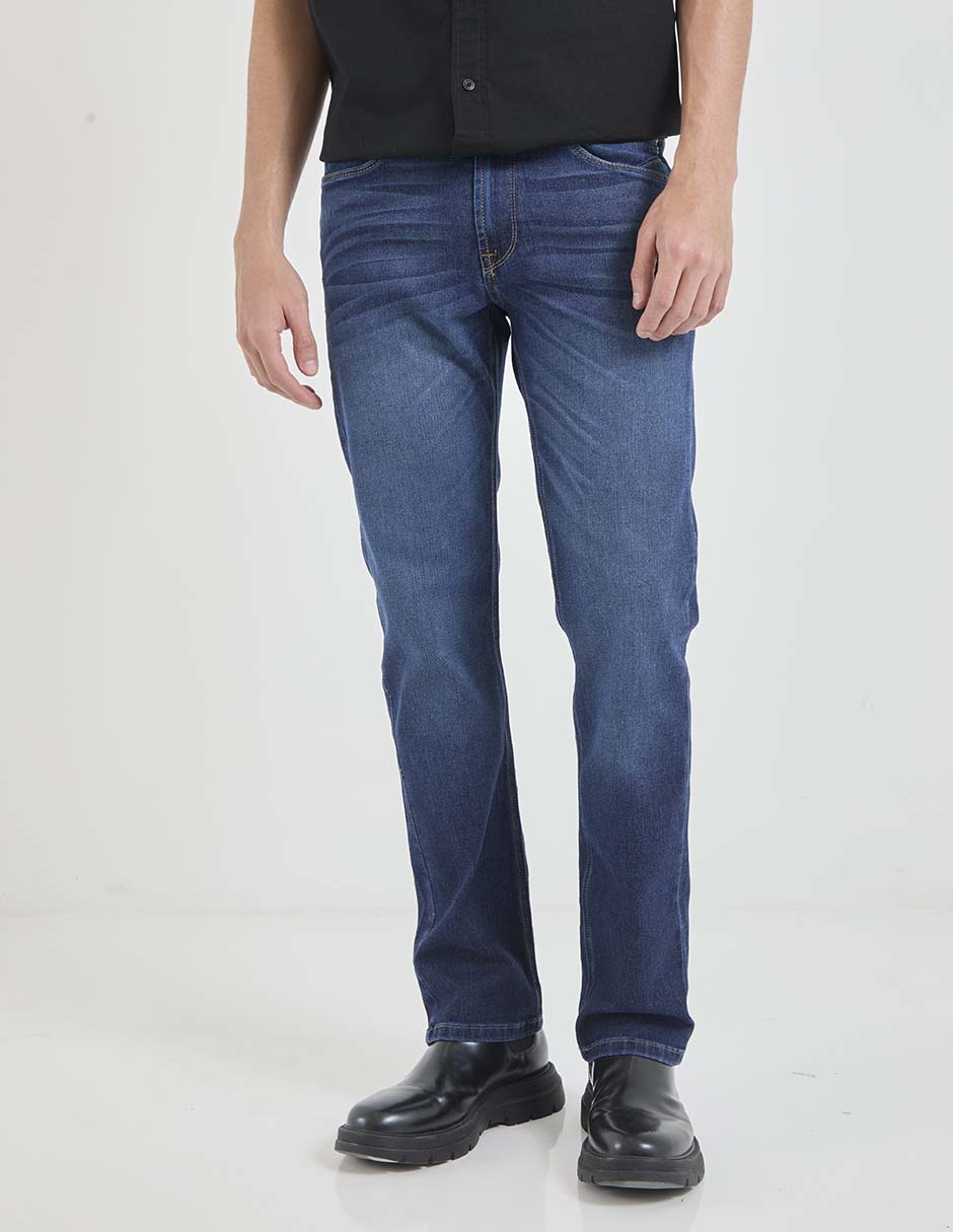 Jeans bota lavado stone wash para hombre