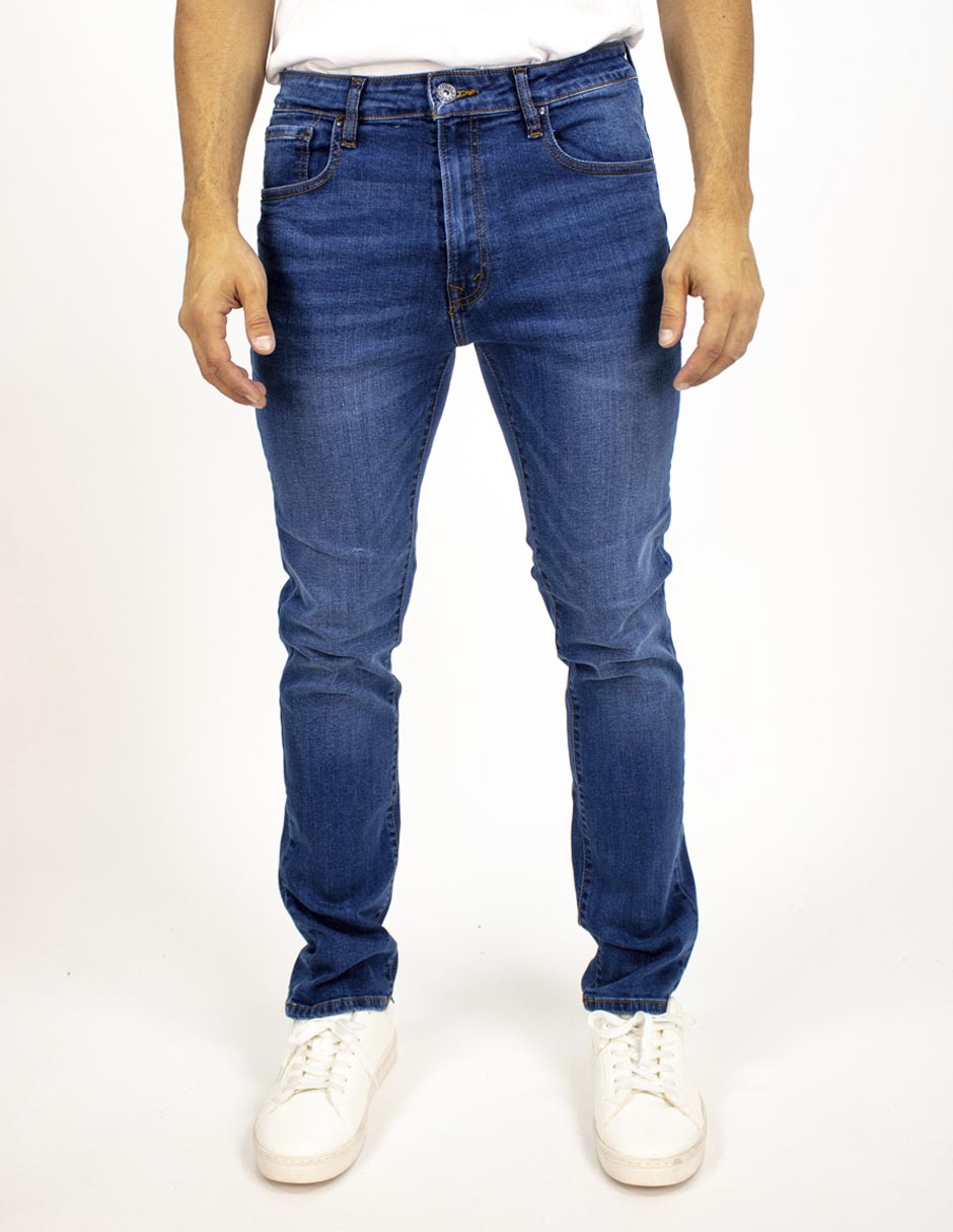 Jeans slim deslavado para hombre