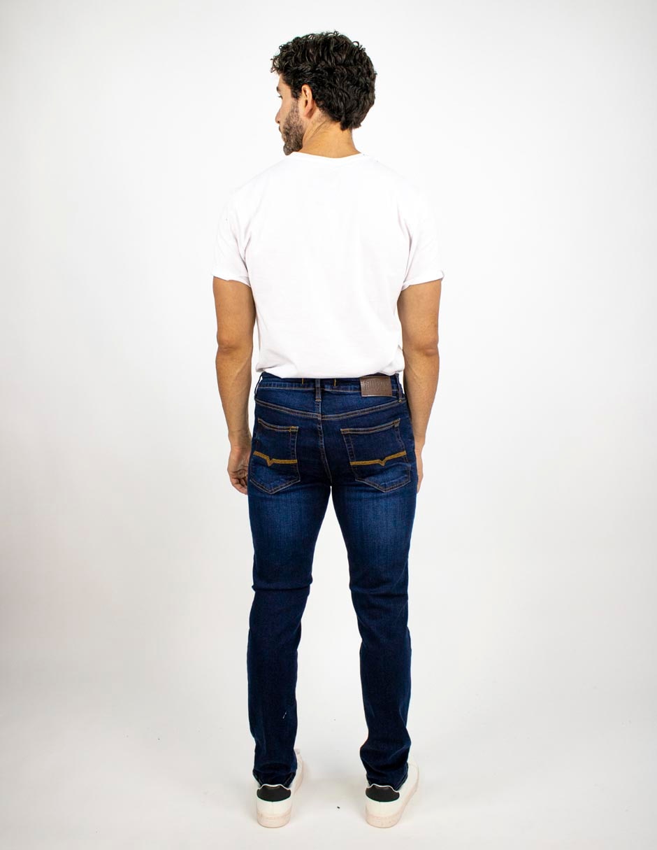 Jeans slim OS deslavado para hombre 2