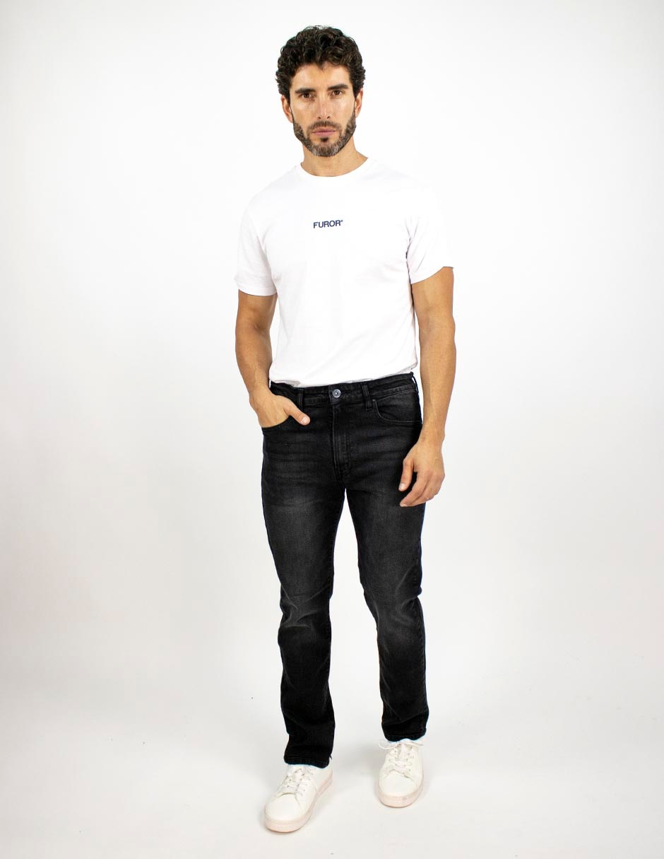 Jeans slim OS lavado obscuro para hombre 3