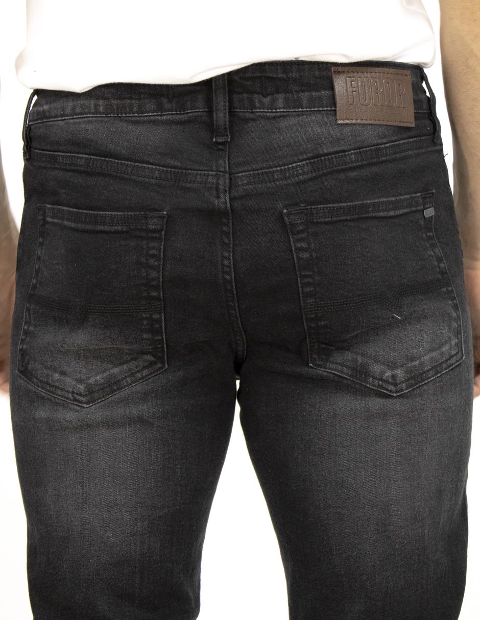 Jeans slim OS lavado obscuro para hombre 4