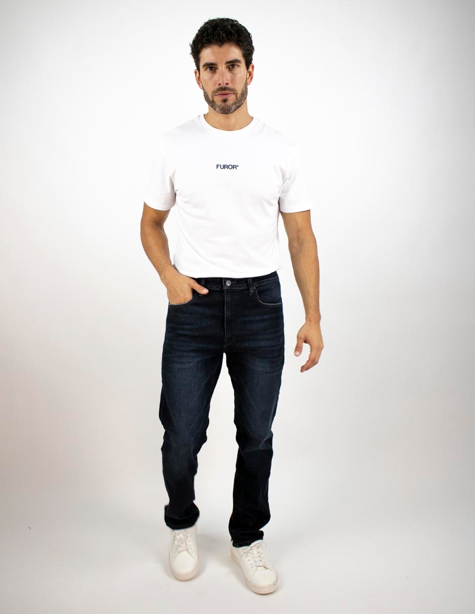 Jeans slim OS deslavado para hombre 3
