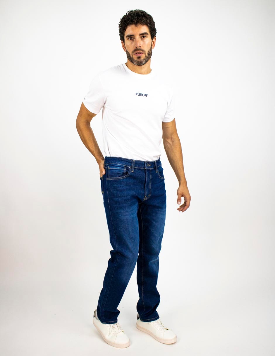 Jeans slim deslavado para hombre 3