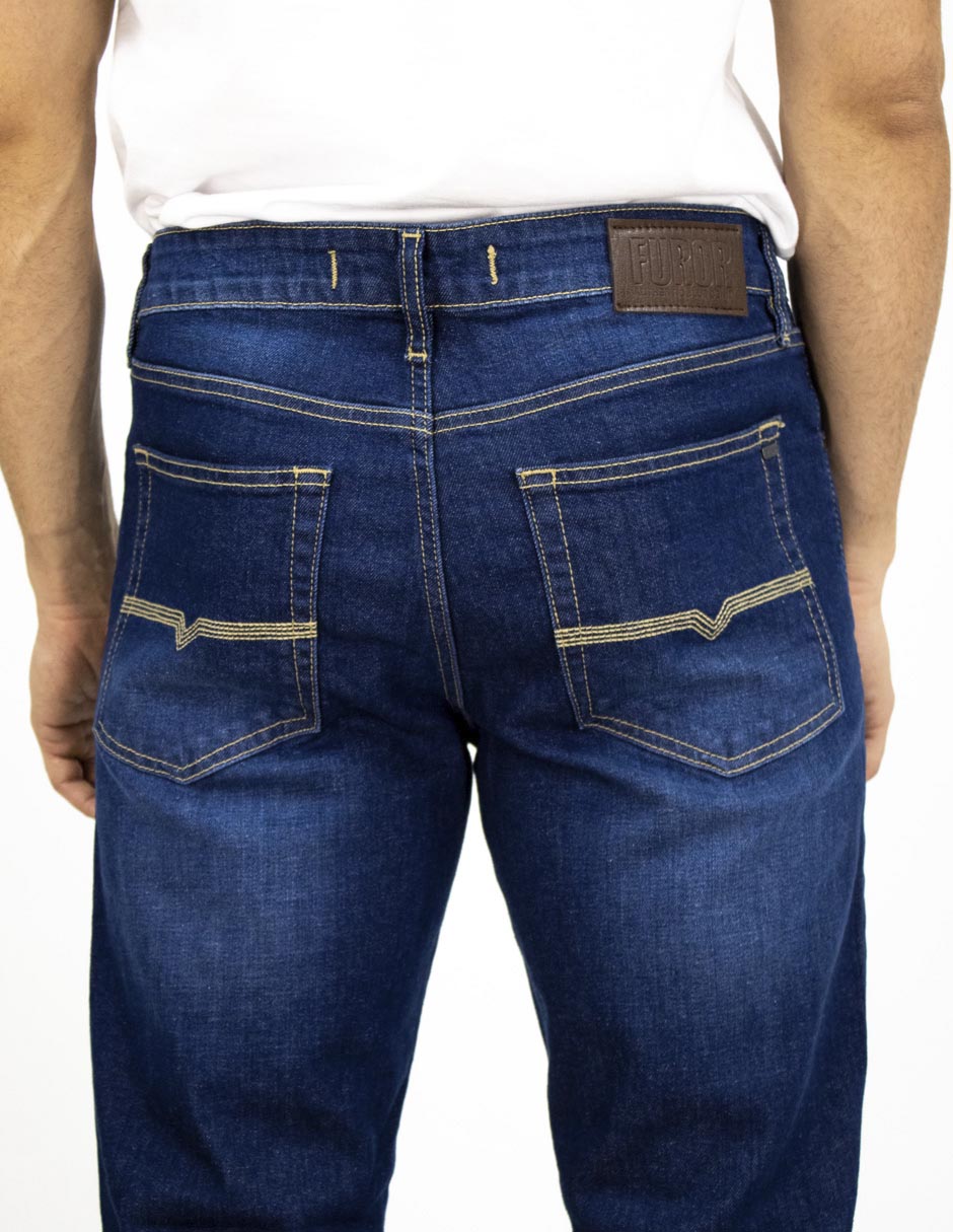 Jeans slim deslavado para hombre 4