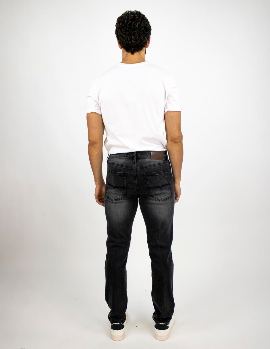 Jeans slim OS lavado obscuro para hombre 2