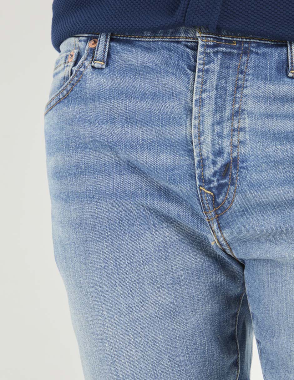 Jeans straight deslavado para hombre 4