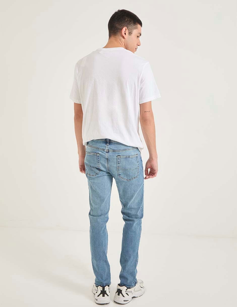Jeans slim lavado medio para hombre 2