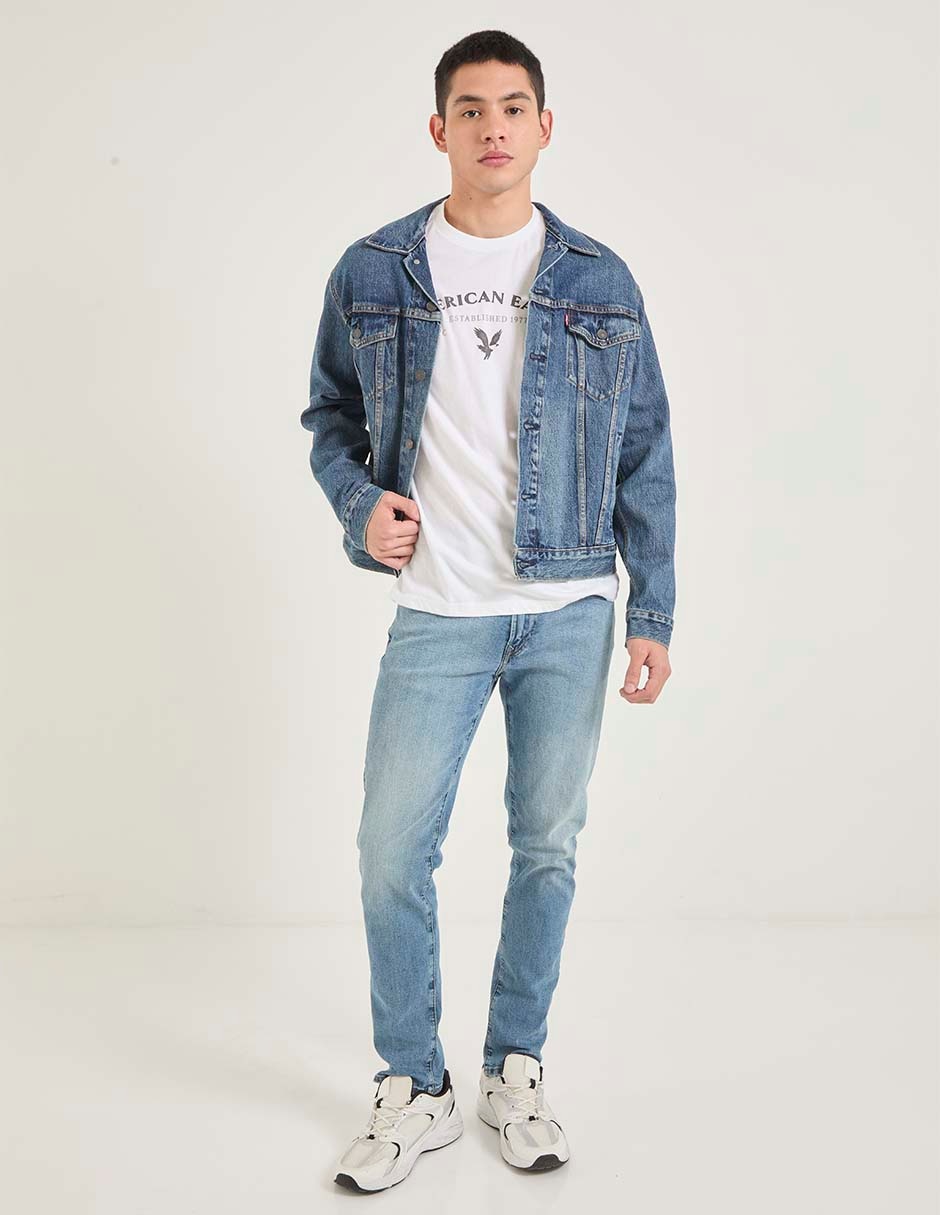 Jeans slim lavado medio para hombre 3