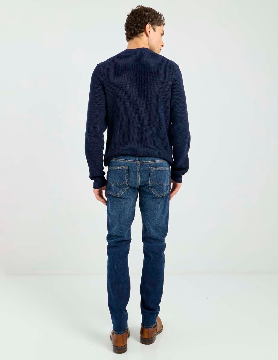 Jeans slim deslavado para hombre 2