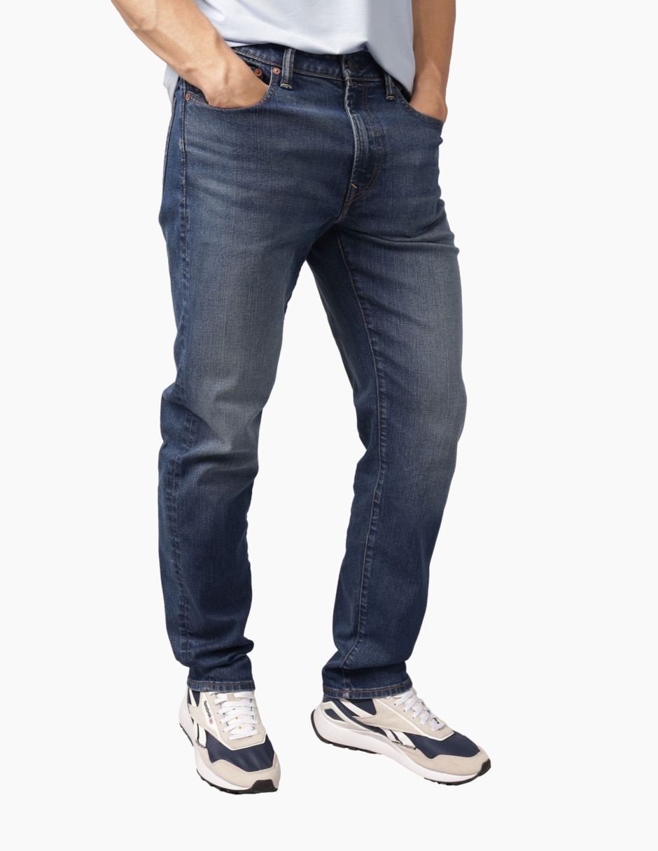 Jeans straight lavado obscuro para hombre