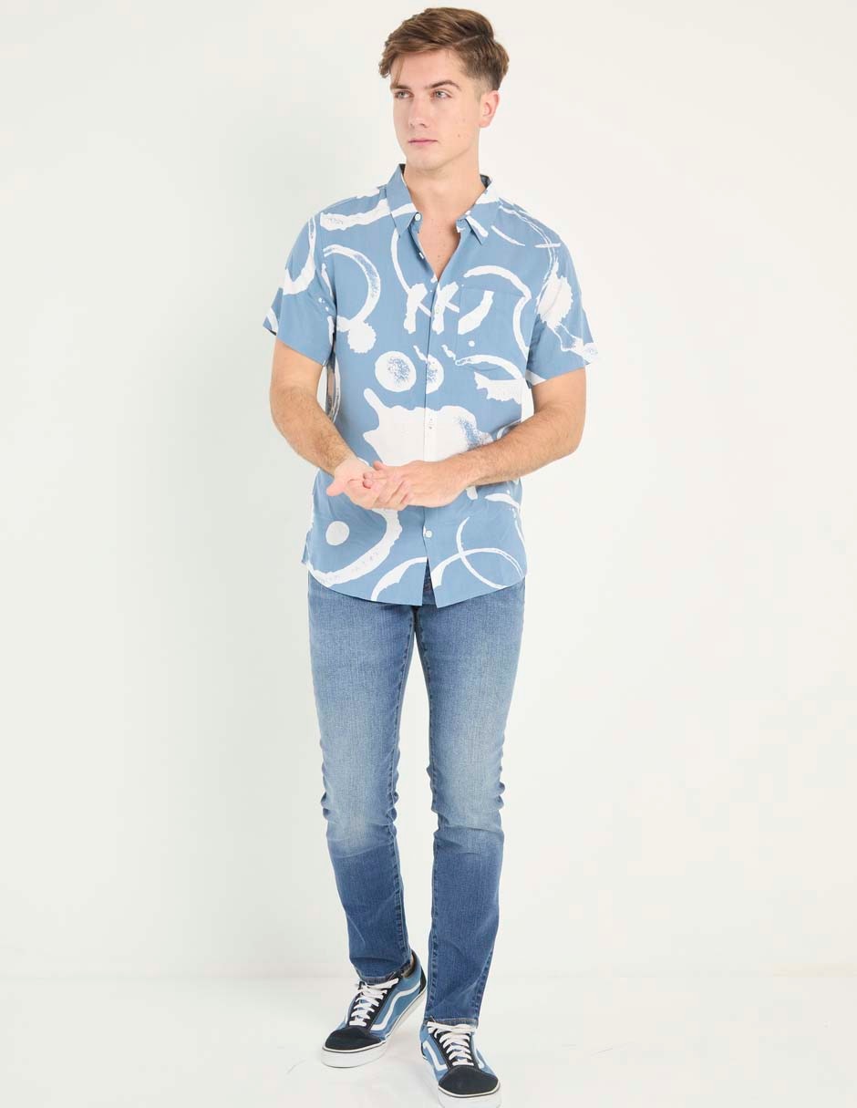 Jeans slim deslavado para hombre 3