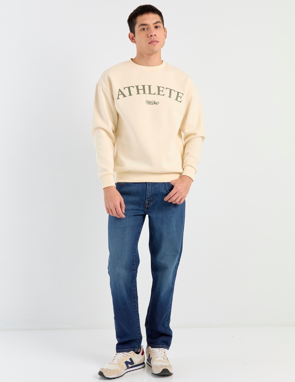 Jeans straight lavado obscuro para hombre 3