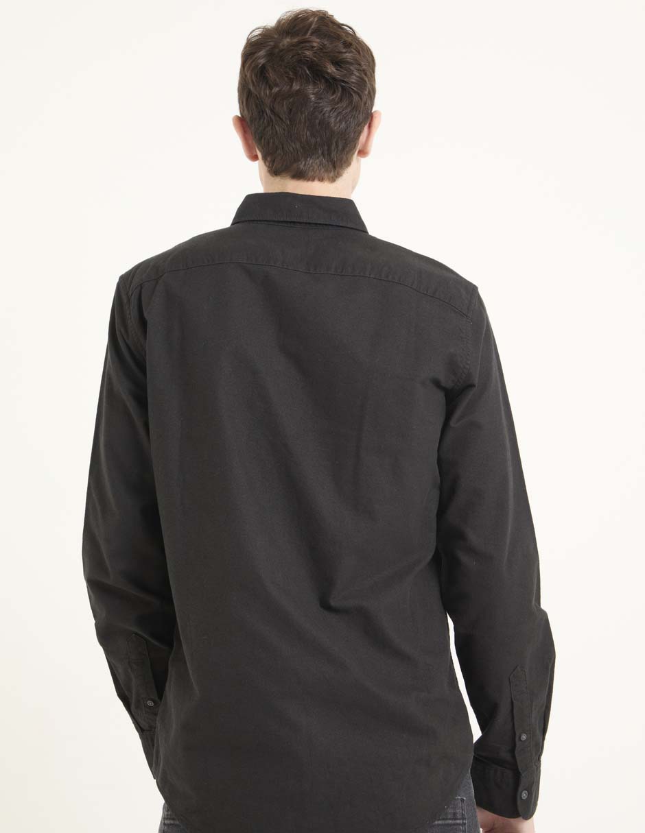Camisa casual de algodón manga larga para hombre 2