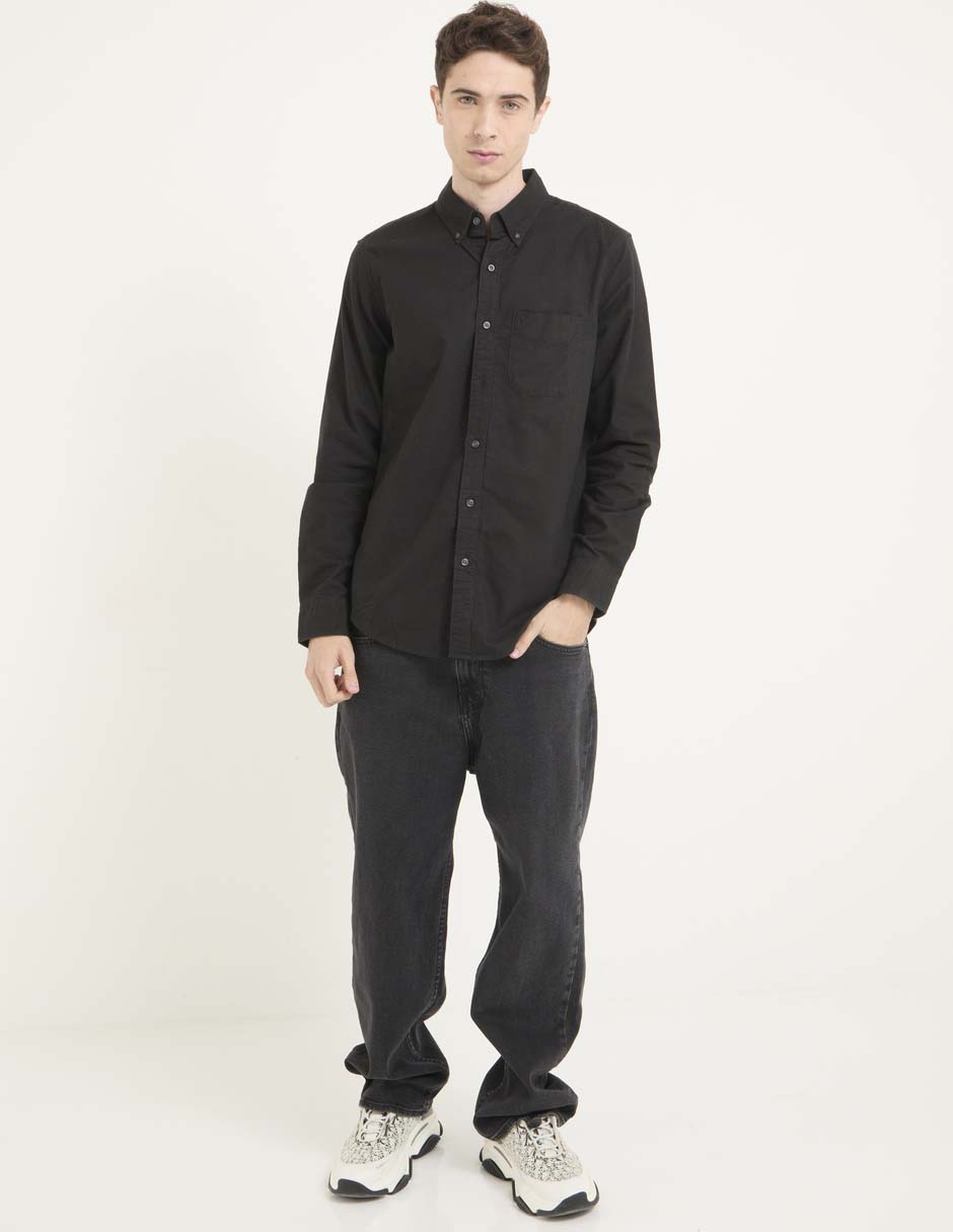 Camisa casual de algodón manga larga para hombre 3
