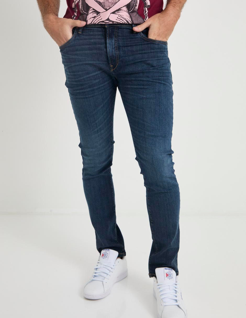 Jeans slim deslavado para hombre